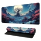 Eco-friendly Red Moon Mouse Pad 4mm Thickness for Gaming Keyboard USB Anti-slip Rubber Base Desk Mat